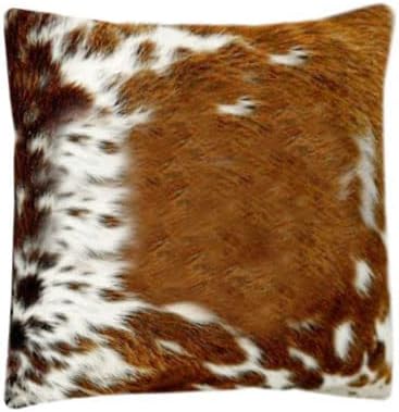 Cowhide Pillows Cushion Cover Leather Hair on Cow Hide Skin
