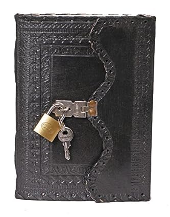 Leather Diary Journal with Lock Notepad Writing Book with Lock & Key