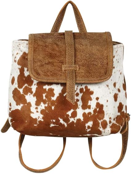 YUHIB Leathered Pocket Backpack Bag, Brown