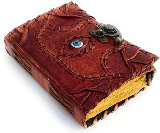 Hocus Pocus Book of Spells Leather Journal Third Eye