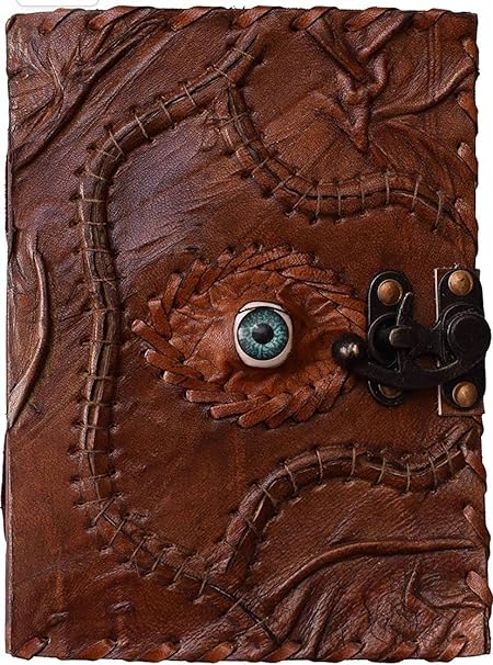 hocus pocus Antique Vintage leather Journal Retro Travel Diary