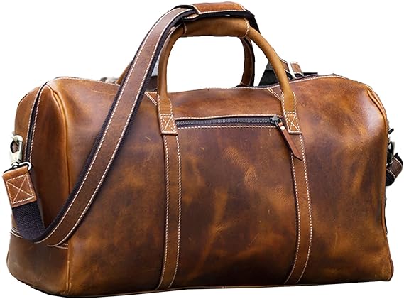 Duffel Bags for Men and Women Full Grain Leather Weekend Bags