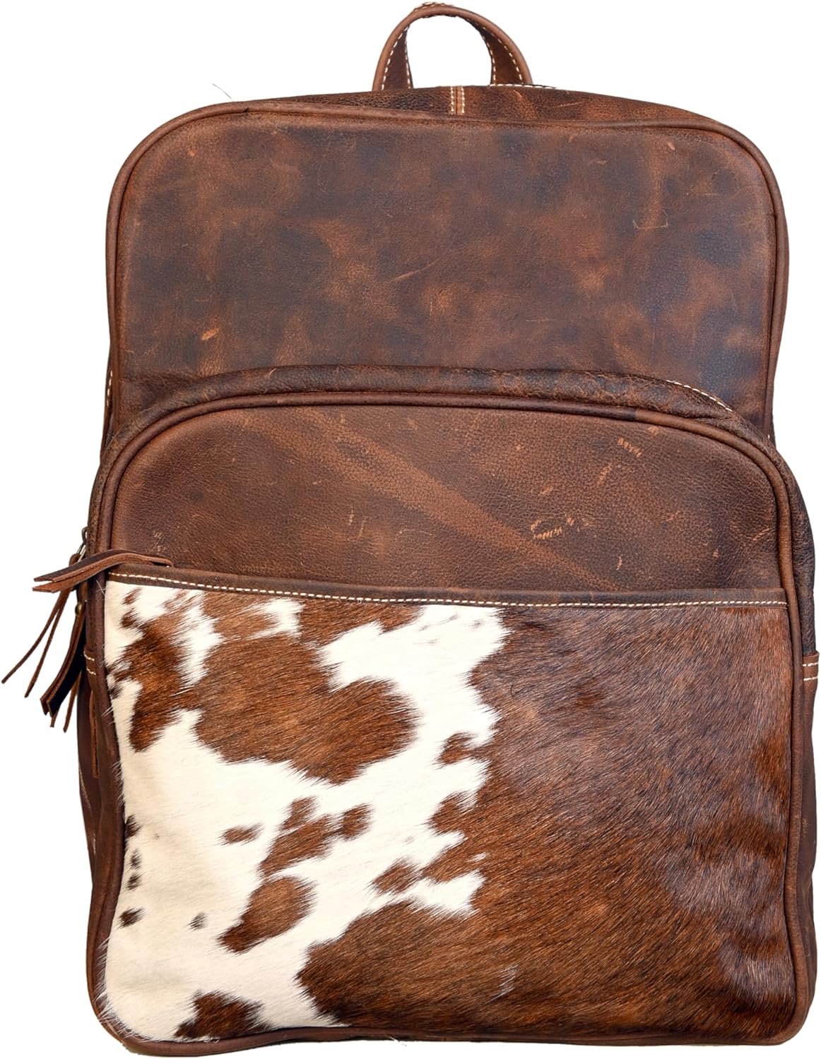 YUHIB Cowhide Hair On Leather Backpack