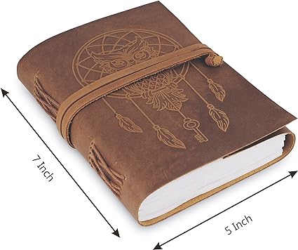 Leather Journal Writing Notebook - Vintage Handmade Bound Notepad