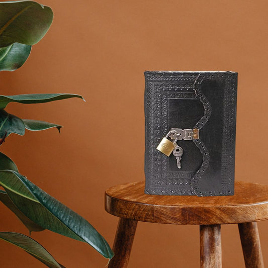 Leather Diary Journal with Lock Notepad Writing Book with Lock & Key