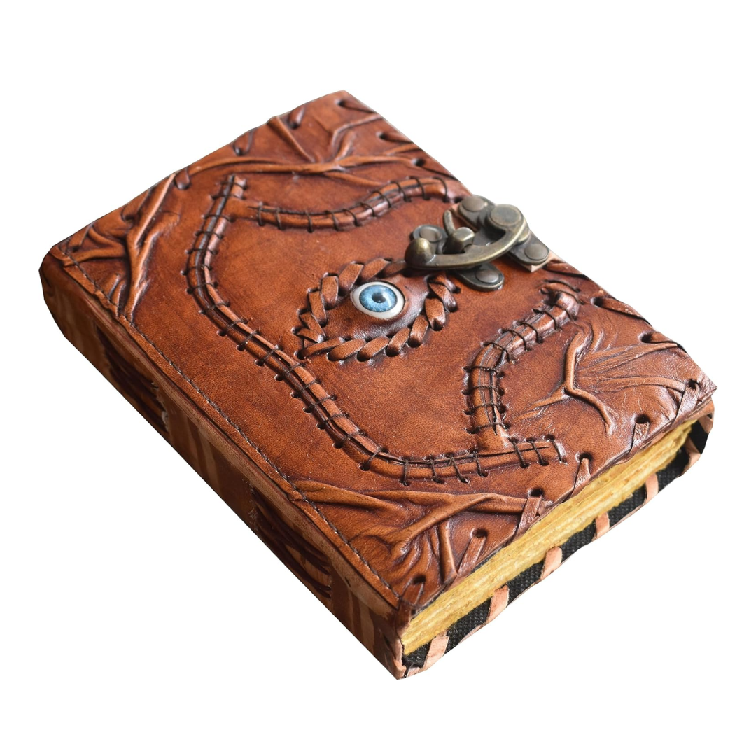 Hocus pocusleather bound journal book of shadows