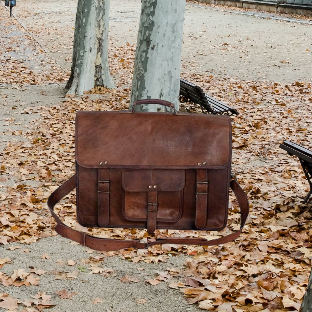 Leather Briefcase Laptop Messenger Bag Satchel bag