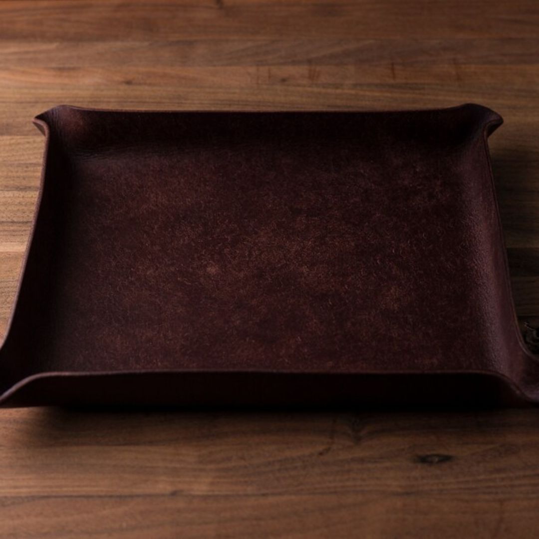 Custom Leather Catchall (leather catchall, leather valet tray