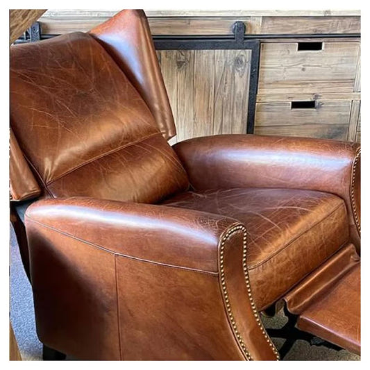 Leather Recliner Chair - Vintage Genuine Leather Recliner Chair