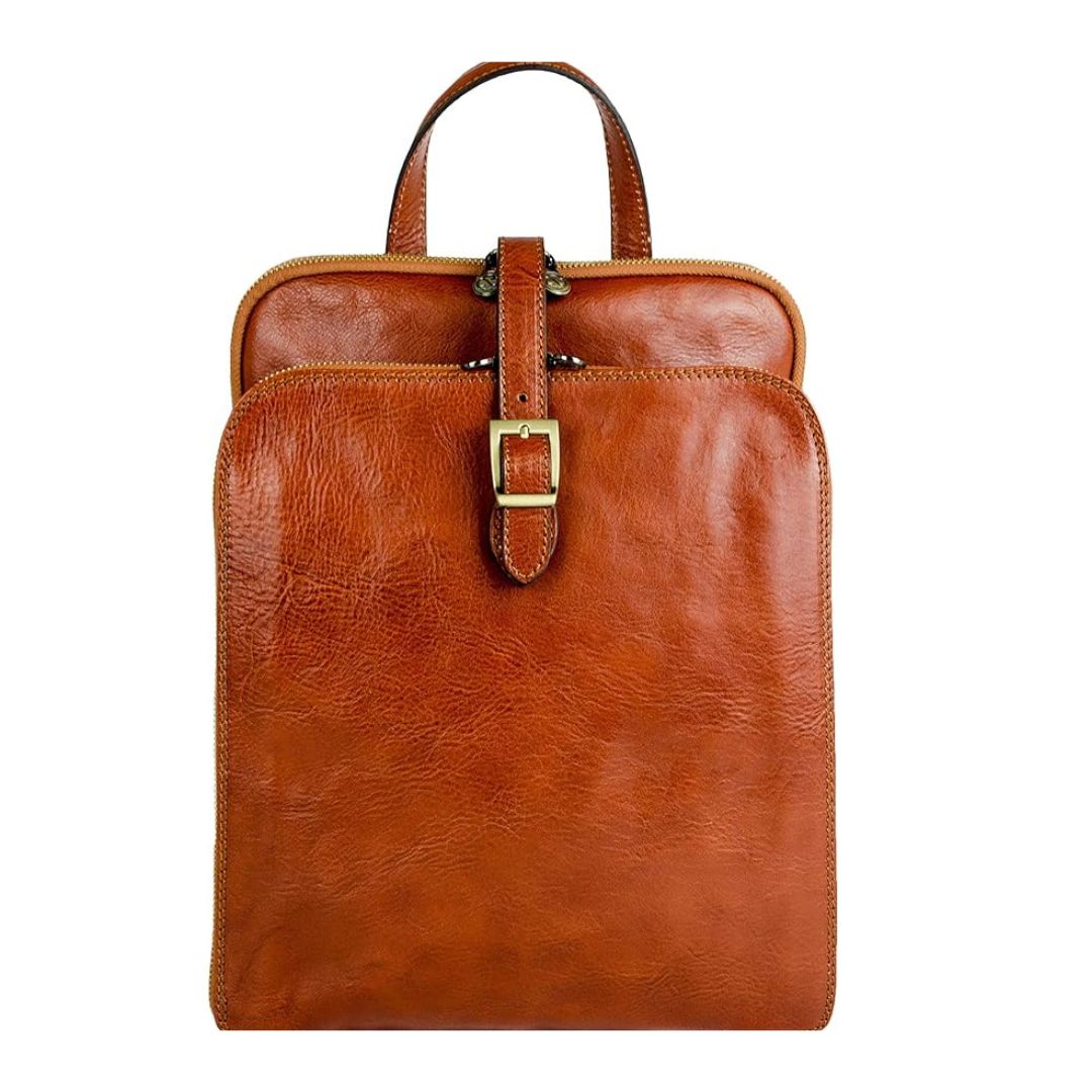Leather Backpack Convertible to Shoulder Bag