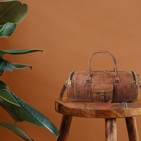 Leather Duffel Weekender Bags Inner Canvas Bag