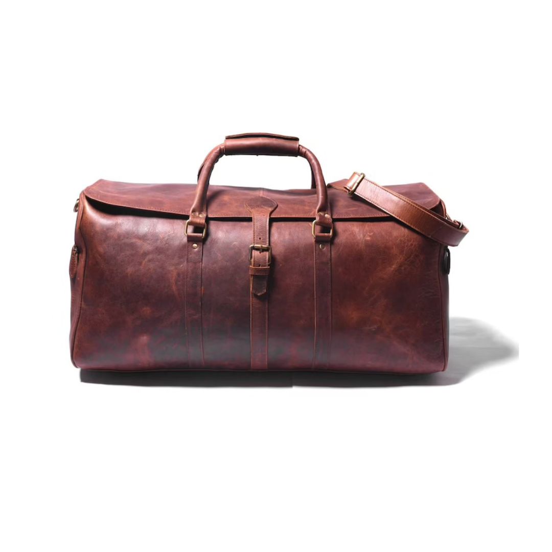 Leather Duffle Bag/Father's Day Gift /Monogrammed Weekender Bag