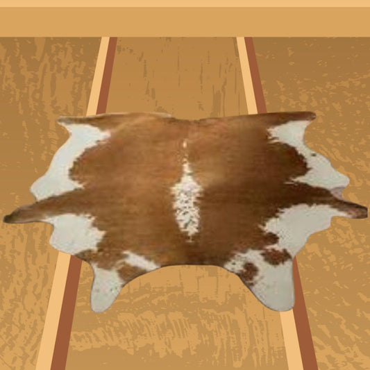 Brown Cowhide Rug, Premium Suede Cow Print Rug with Non-Slip