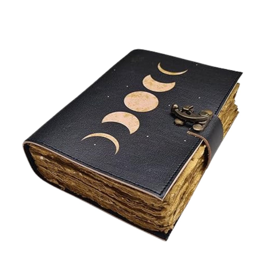 Sun Moon Leather Journal Handmade Vintage Paper