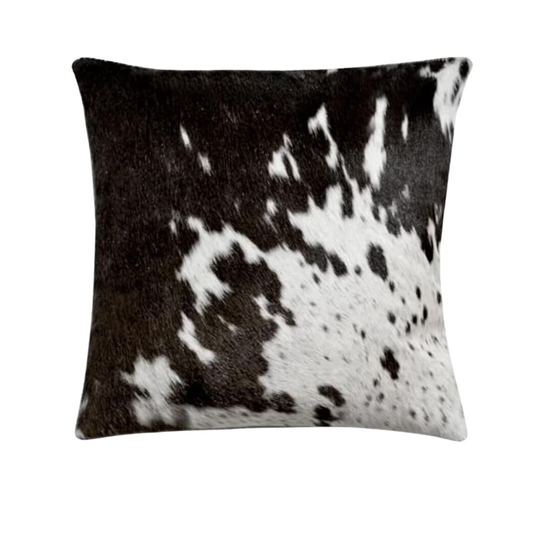 Cowhide Pillow Cover Black And White