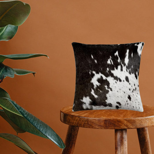 Cowhide Pillow Cover Black And White