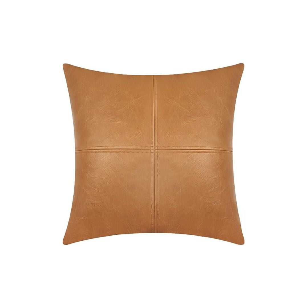 Leather Pillow Cover - Sofa Cushion Case - Decorative Throw Covers