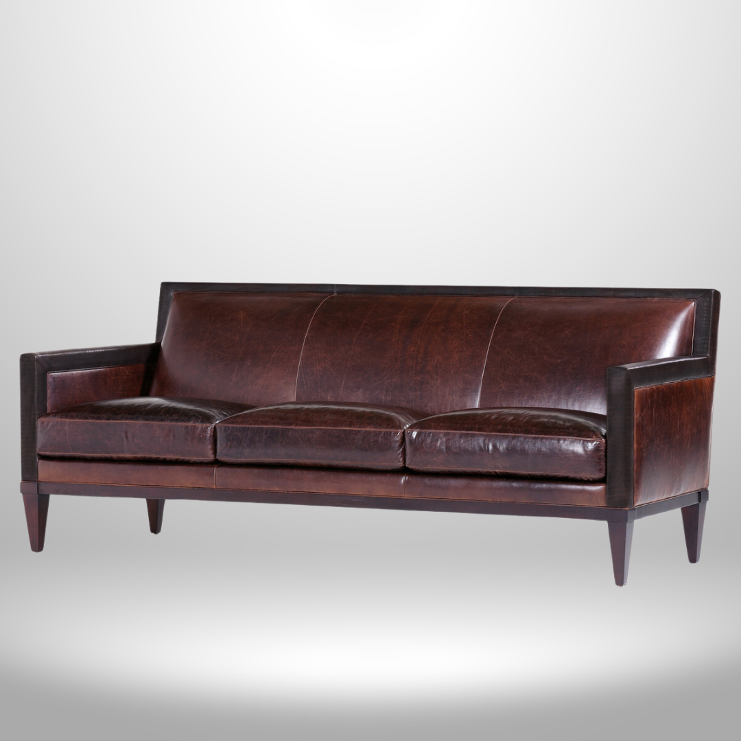 Mid-Century Sofas Furniture Buffalo Leather Sofa Couch Sets for Living Room