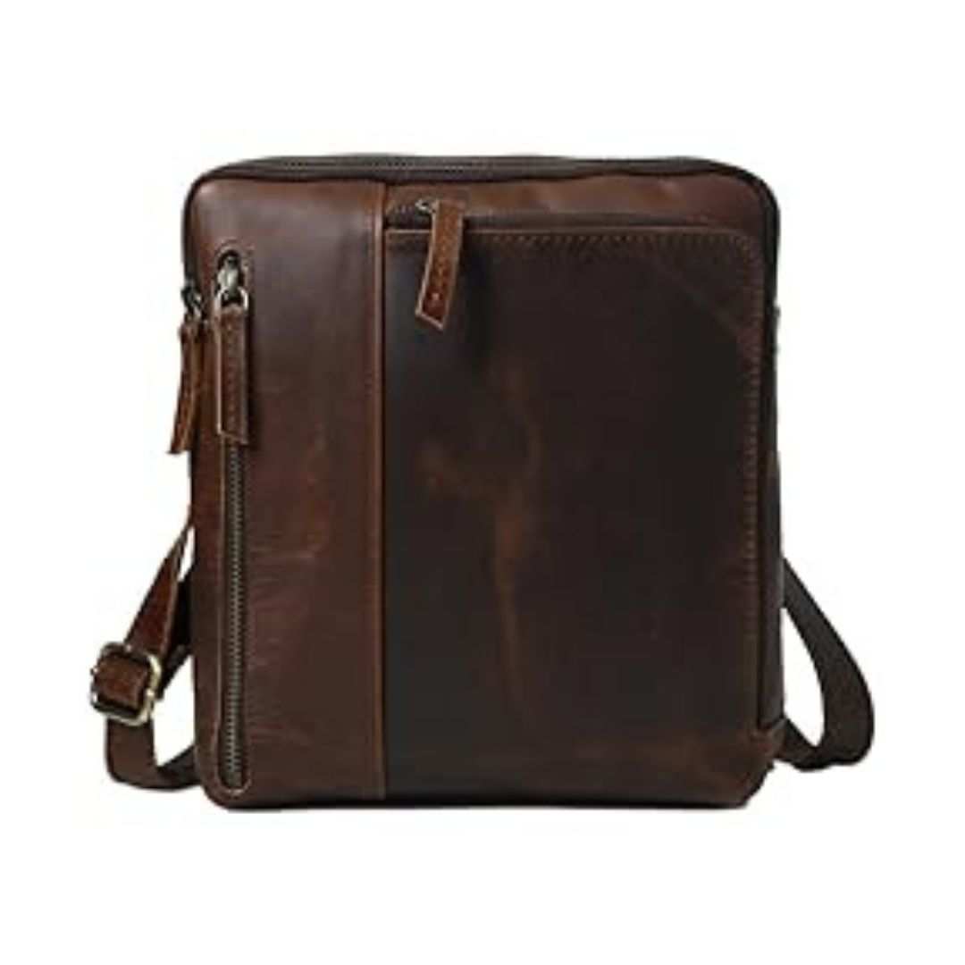 Leather Small Messenger Bag For Men