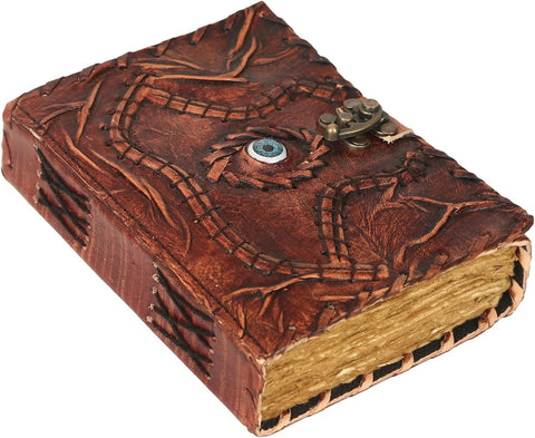 Halloween Decor Hocus Pocus Journal Made with Goat Leather And Handmade Deckle Edge Vintage Paper