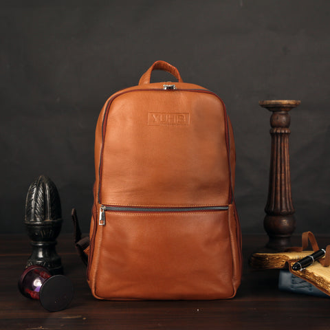 Premium Leather Backpack for Men and Women | Slim Laptop Bag for Business and Casual Use | Stylish Daypack for Work and Travel | 16 Inch Laptop Compartment